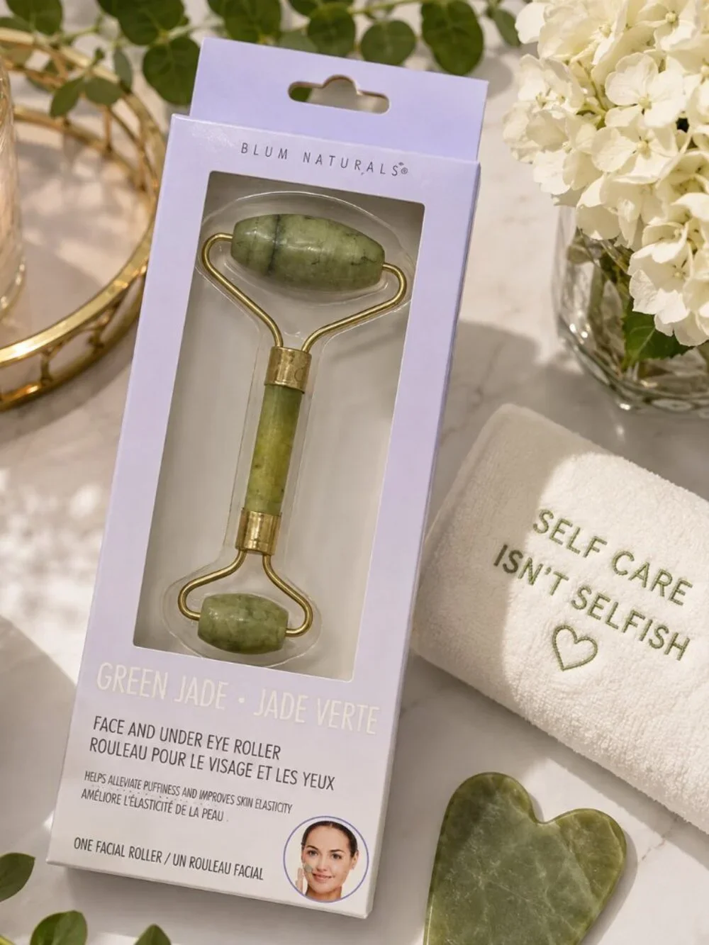 ❤️5 /$25 Blum Naturals Green Jade Face Under Eye Roller Skincare NWT